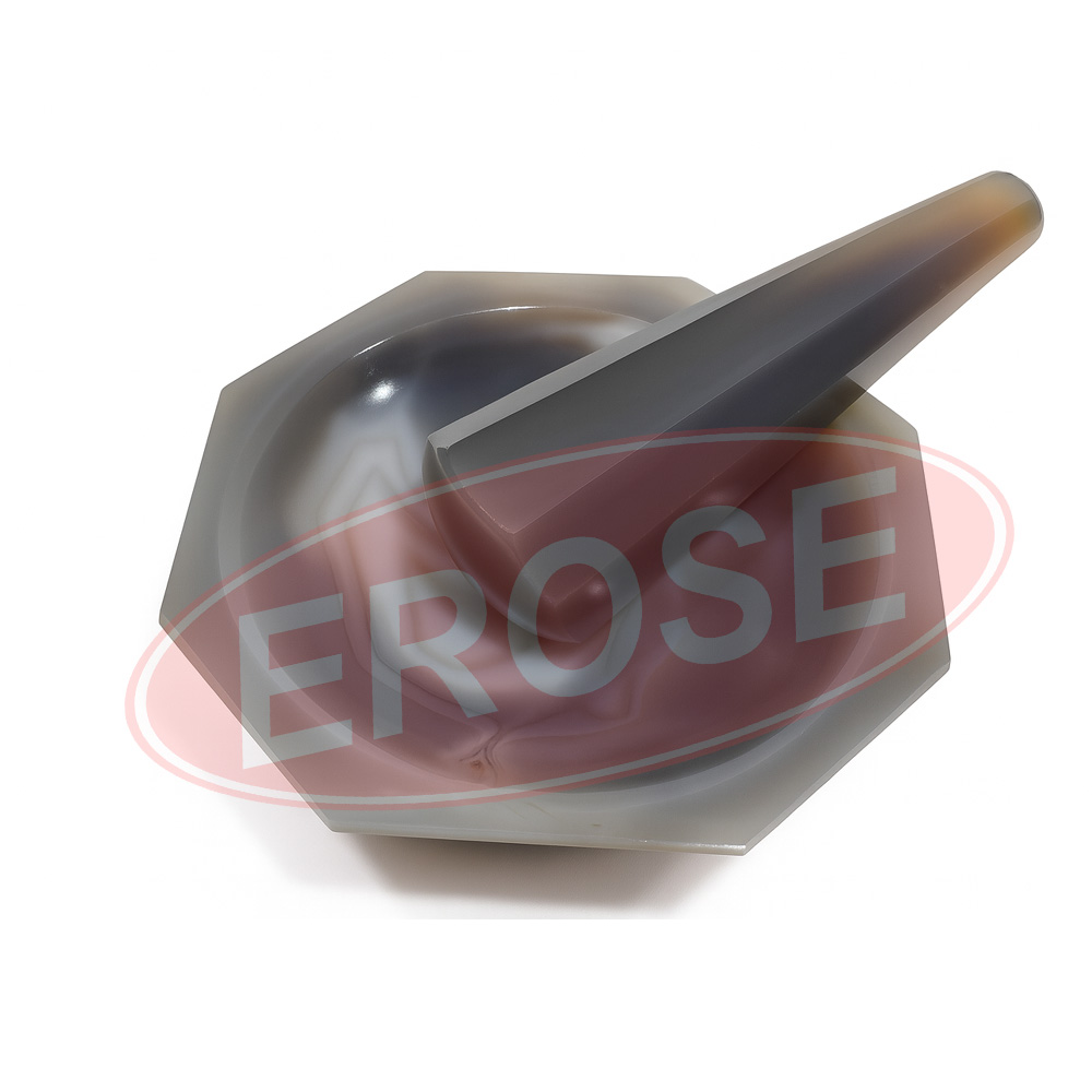 Agate Mortar and Pestle Black