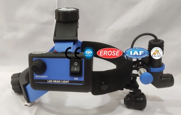Binocular Loupe 2.5X on Headband with LED Light