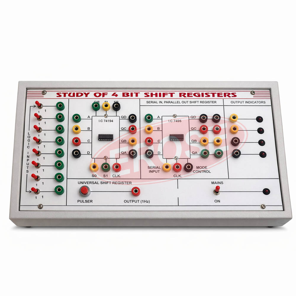 Study of 4 Bit shift Register