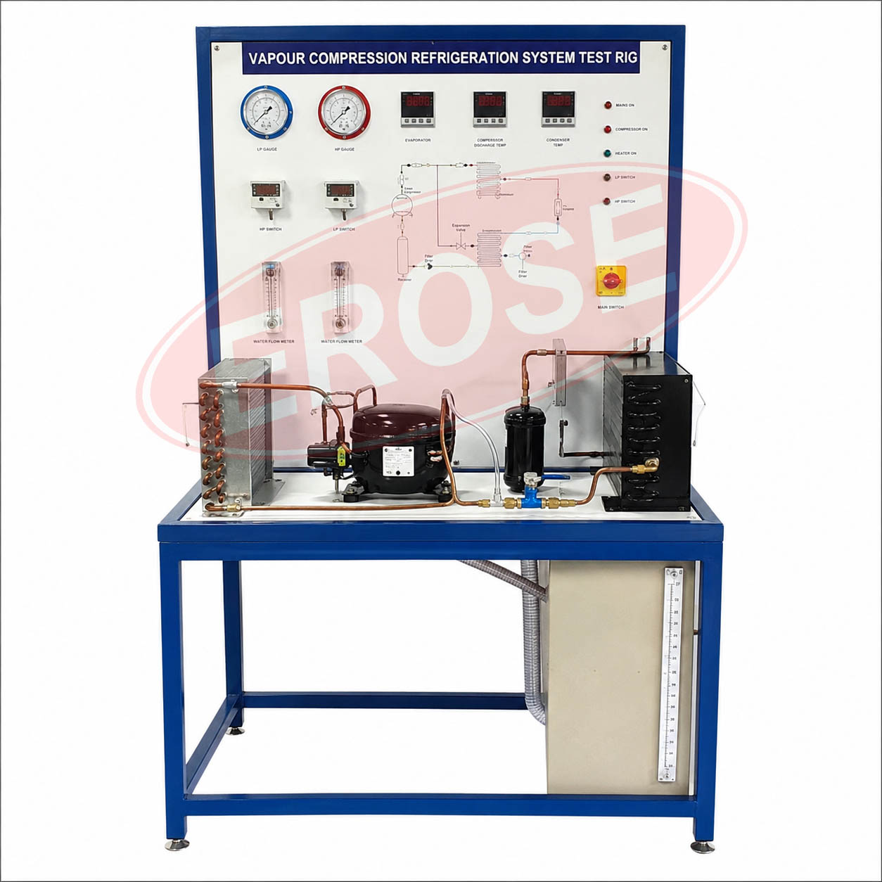 Vapour Compression Refrigeration System Test Rig
