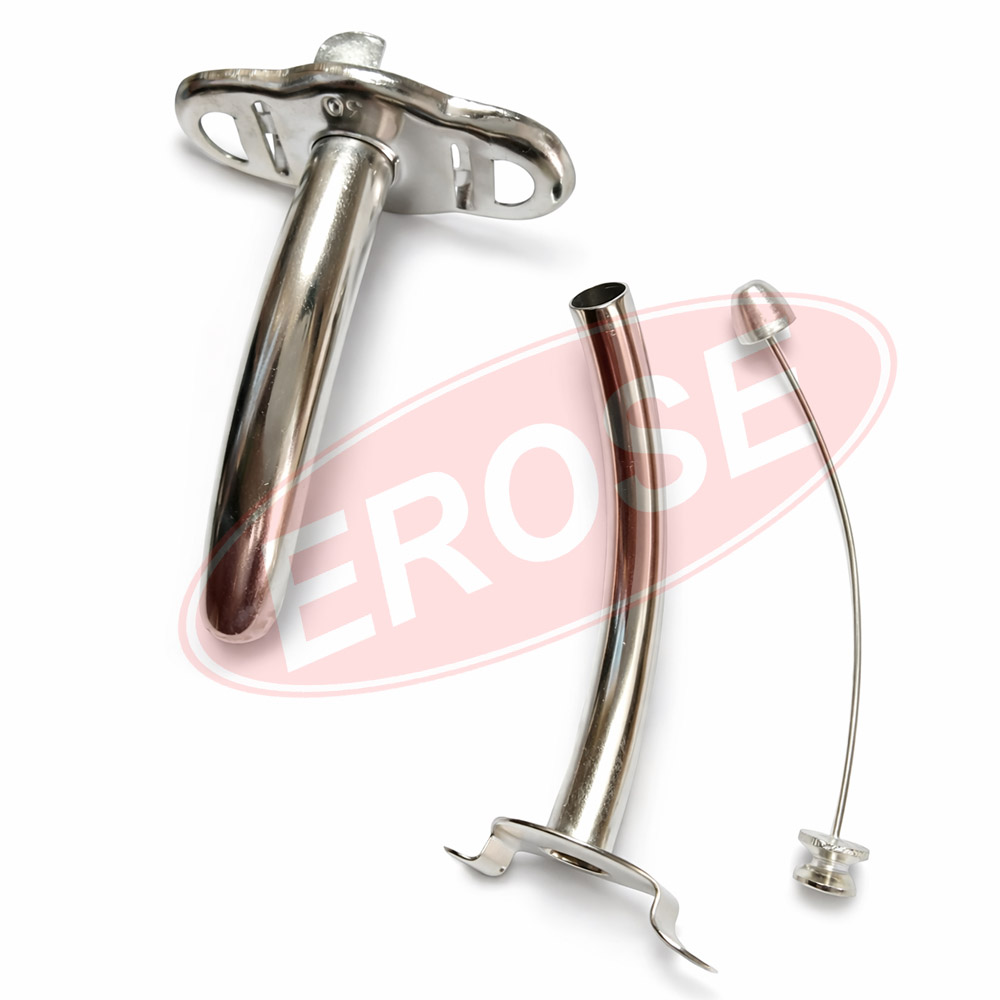 Jackson Metal Tracheostomy Tube with Rod