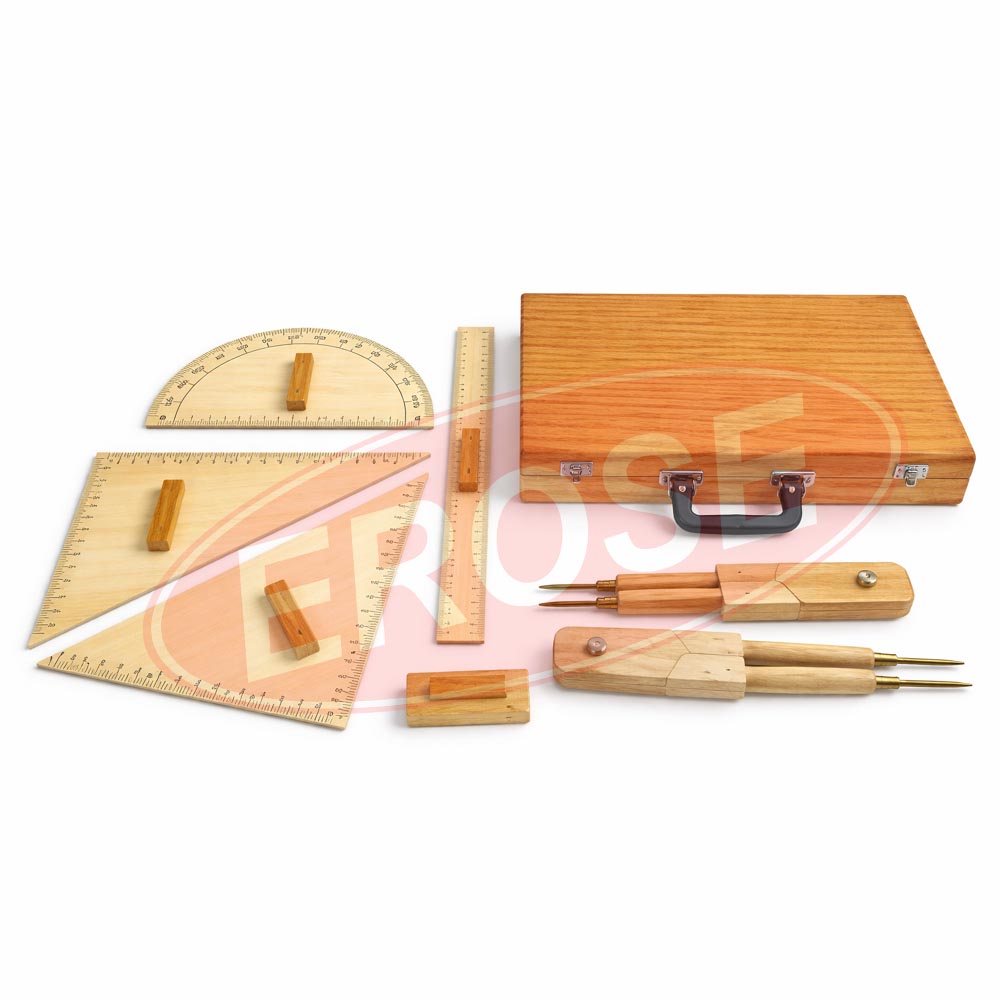 Wooden Geometry Mathematical Set