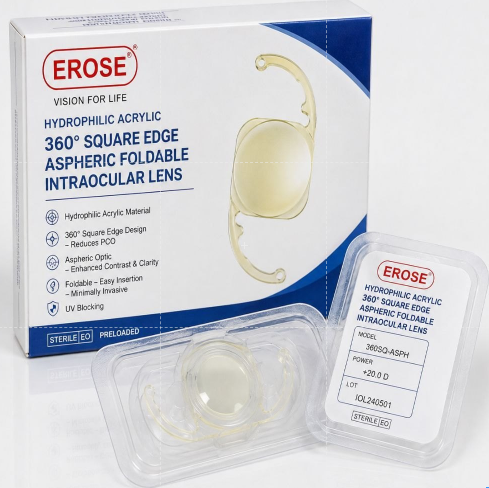 360° Square Edge Acrylic Foldable Intraocular Lens