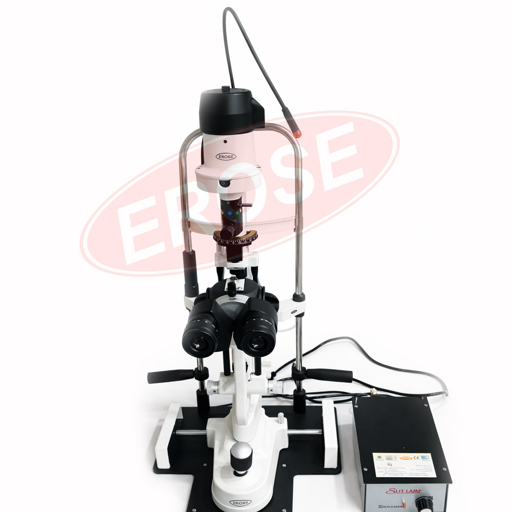 Three Step Haag Streit Type Slit Lamp With Metal Plate