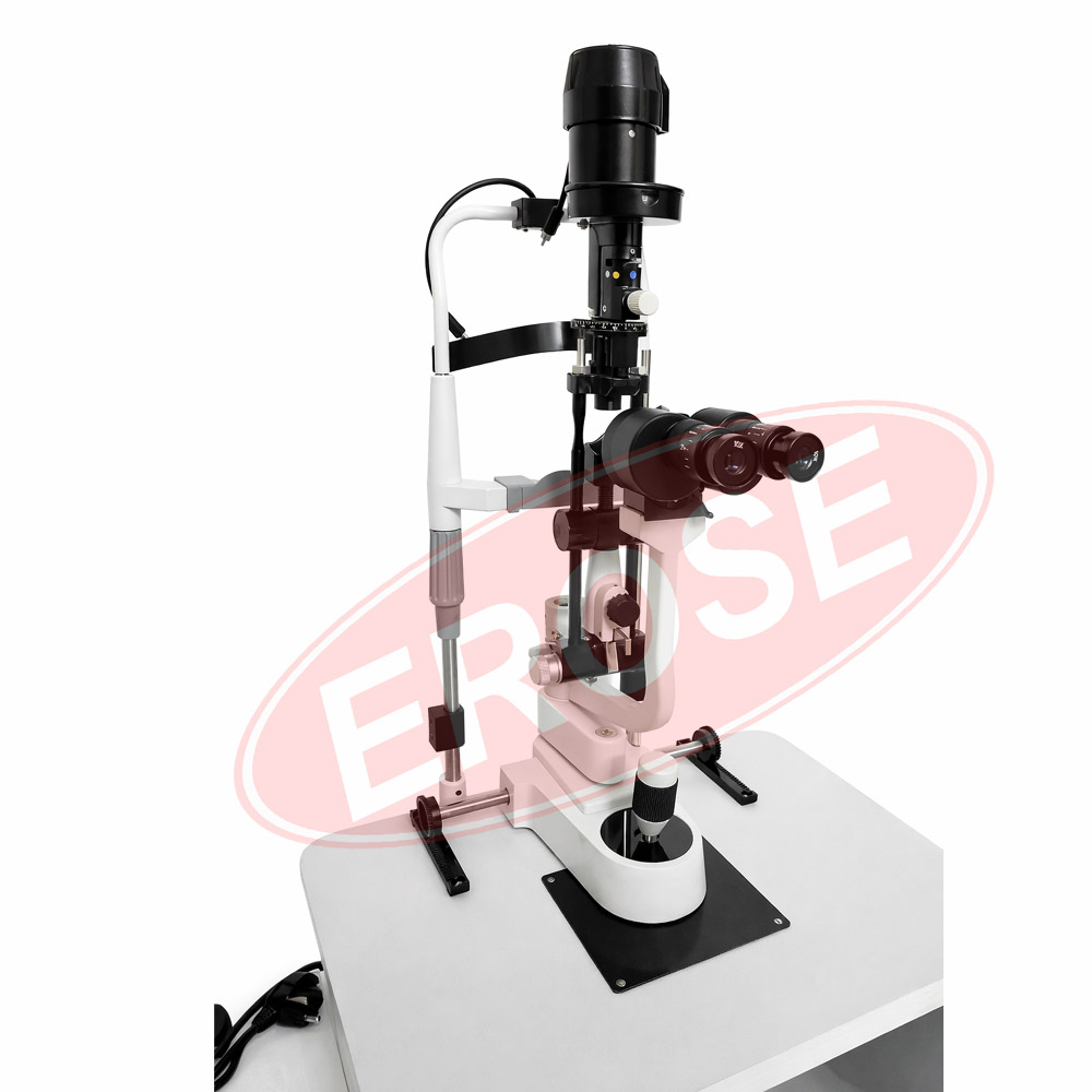 Two Step Haag Streit Type Slit Lamp With Wooden Plate