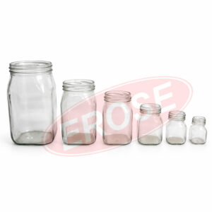 Empty Clear Glass Jar and Container